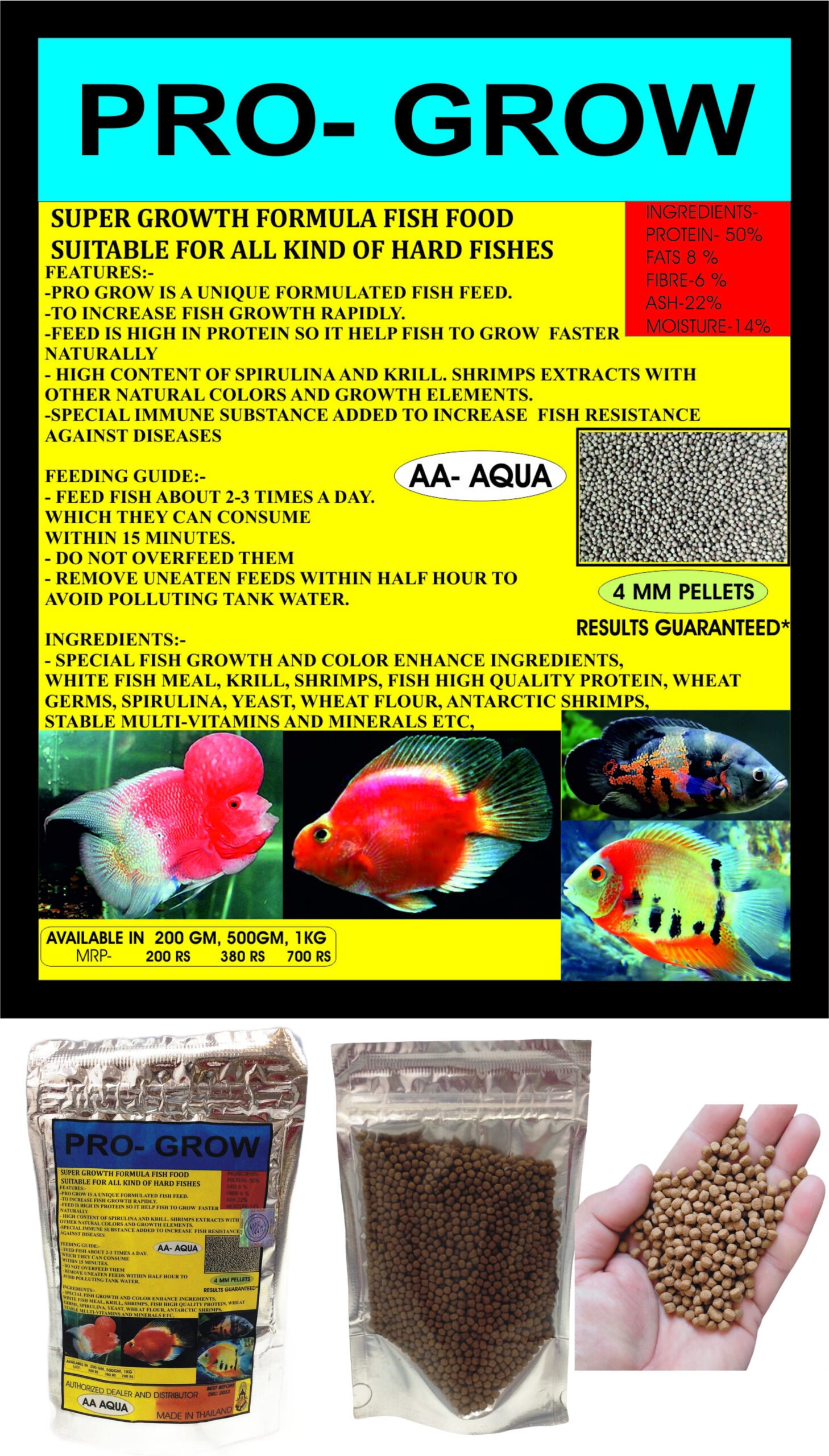 PRO GROW FISH FOOD AVAILABLE
