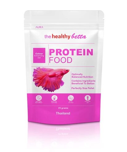 Aura The Healthy Betta Protein Food, 25G, Color enhancing diet