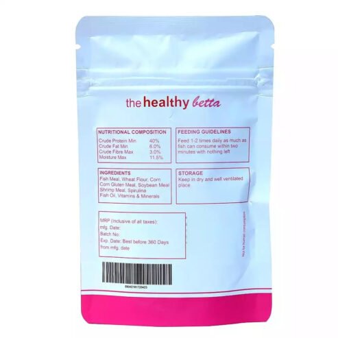 Aura The Healthy Betta Protein Food, 25G, Color enhancing diet